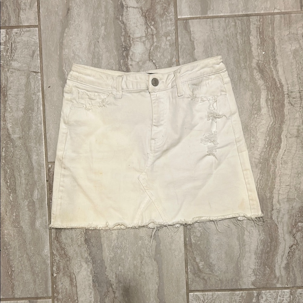 VERVET BY FLYING MONKEY White A-Line Mini Skirt Casual